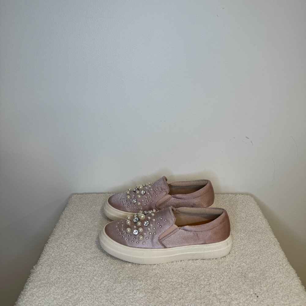 Vintage Havana | Pearl Embellished Slip Ons | Blush - Picture 4 of 7